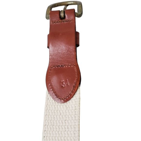Leather Man Utd. Golf Club Belt Handmade Leather & Canvas - Picture 6 of 7